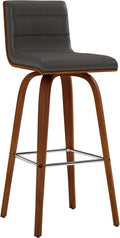 Vienna 30" Swivel Bar Stool in Walnut Wood Finish by ArmenLiving