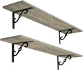 DINZI LVJ Long Wall Shelves, 39.4 Inch Large Floating Shelves Set of 2 by DINZILVJ