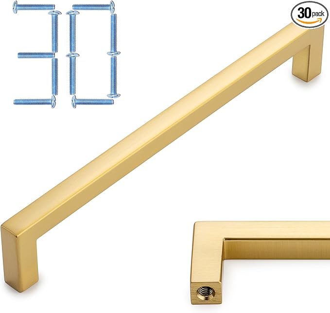 KOOFIZO 30-Pack Solid Square Bar Cabinet Handle by Koofizo