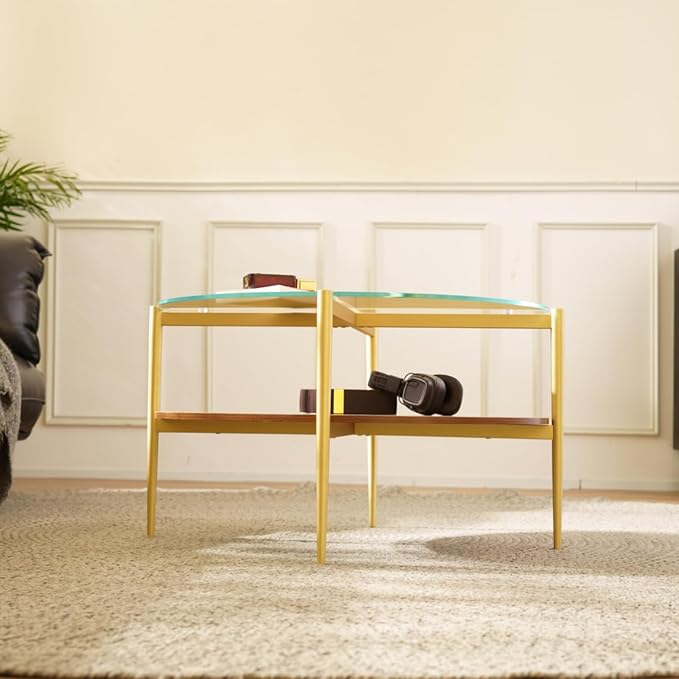 Saint Mossi BLEVIO Glass Round Coffee Table, Middle-Century Modern Style - Image 5
