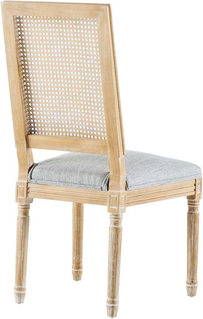 Merax Upholstered Solid Wood Dining Chairs Set of 4, French Country Style - Image 5