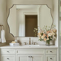 ANDY STAR 30x48 Inch Gold Bathroom Mirror, Large Brushed Gold Rectangle Mirror by ANDYSTAR