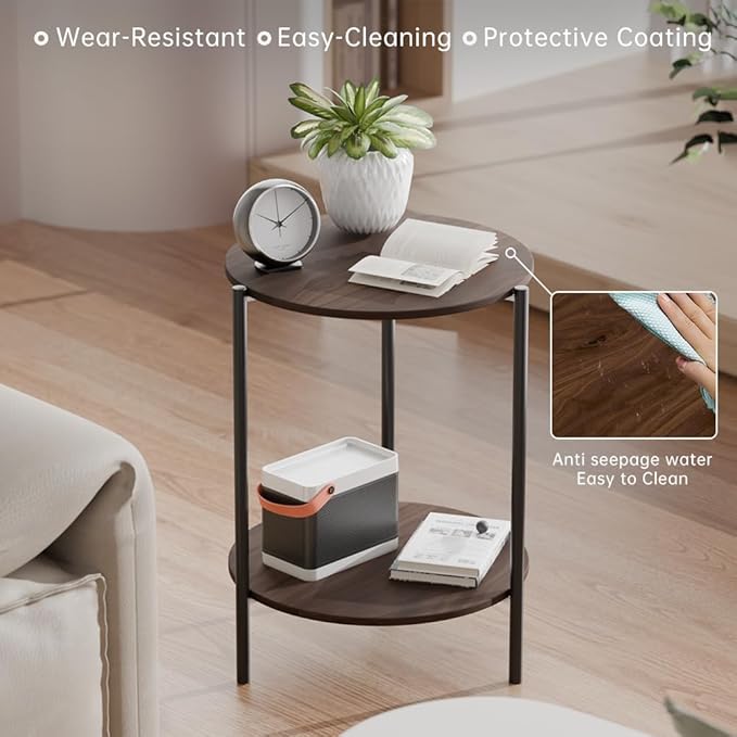 Side Table, Round End Table - Image 6