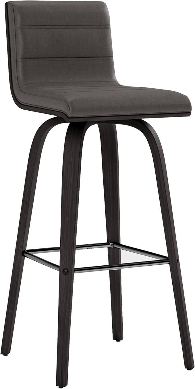 Armen Living size color options Vienna 30" Bar Height Barstool Brushed Wood by ArmenLiving