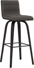 Armen Living Vienna 30" Swivel Bar Stool in Black Wood Finish by ArmenLiving