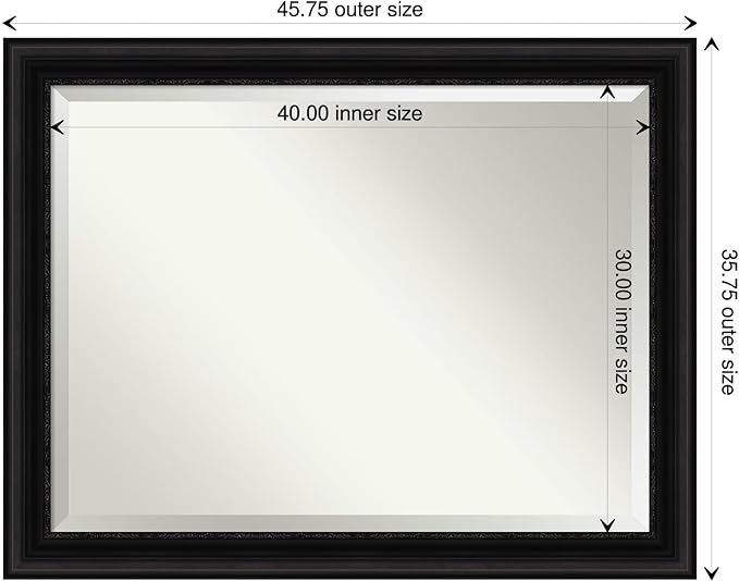 Amanti Art Black Bathroom Mirror - Image 4