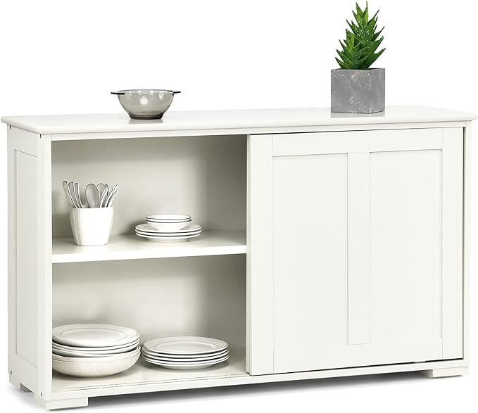Costzon Sideboard Buffet Cabinet, Wooden Kitchen Storage Cabinet by Costzon