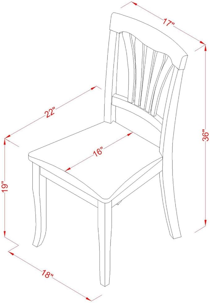 East West Furniture SUAV5-BCH-LC 5 Piece Dining Table Set - Image 5
