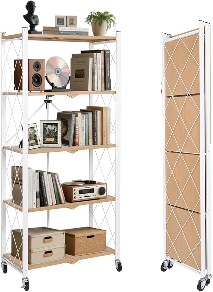 BAOYOUNI 5-Tier Vintage Industrial Bookshelf by BAOYOUNI