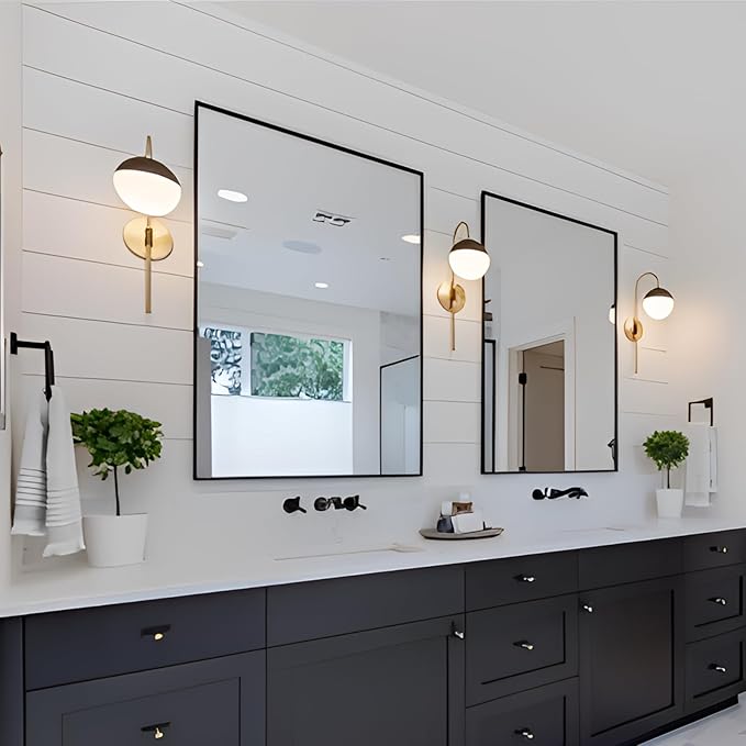 Rectangle Wall Mirror 30x48, Metal Framed Wall Mirror, Large Vanity Mirror 30 - Image 8