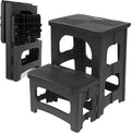 Folding 2-Step Stool for Adults Kids Non-Slip Collapsible Portable Step Stool by Unknown