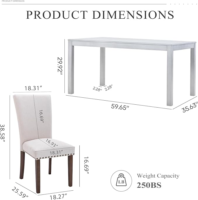 COLAMY 7-Piece Dining Table Set - Image 2