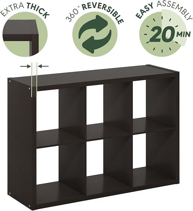 Furinno Cubicle Open Back Decorative Cube Storage Organizer - Image 6