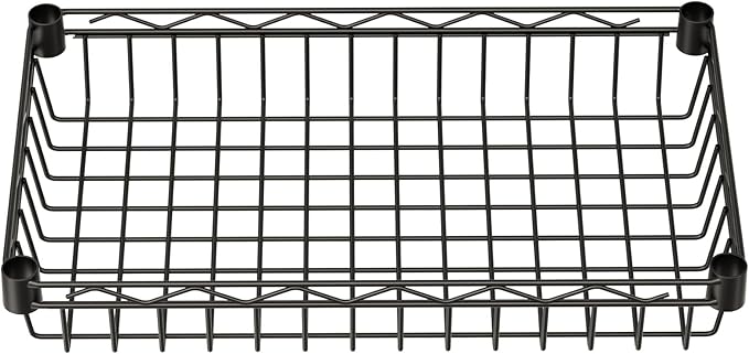 SINGAYE 4 Tier Basket Shelf Wire Shelving Unit Adjustable Storage Shelves Big - Image 4