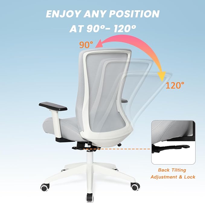 Office Chair, Mesh Desk Chair Executive Computer Chair, 400lbs Big and Tall - Image 7