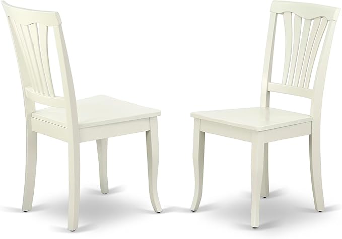 East West Furniture ANAV5-LWH-W 5 Piece Dining Room Table Set Includes a Round - Image 4