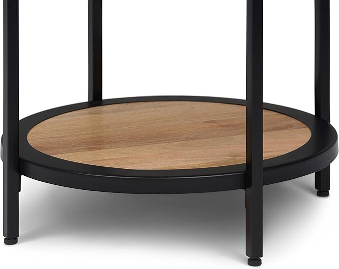 SIMPLIHOME Jenna Industrial 18 inch Wide Metal Round Accent Side Table in - Image 9