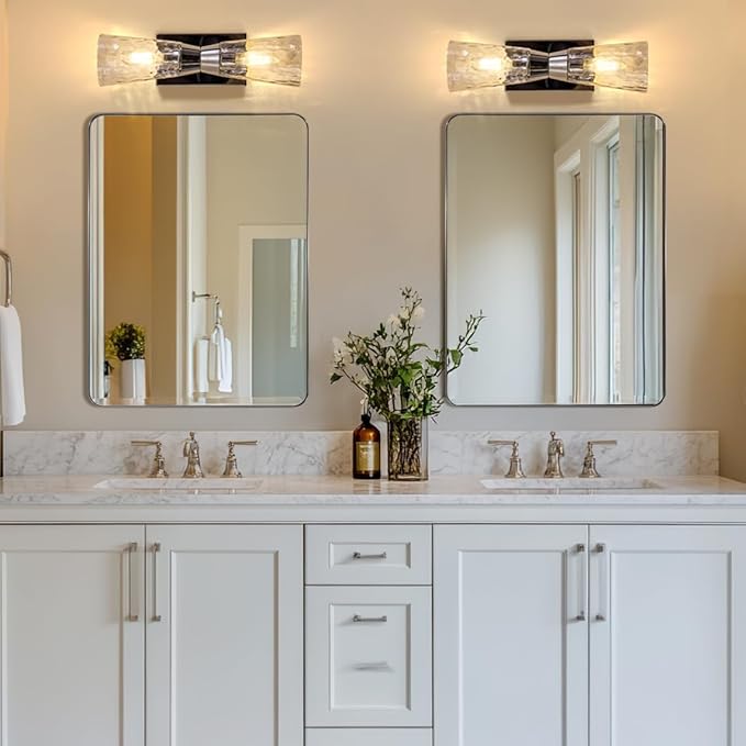 ANDY STAR 36"x48"Chrome Bathroom Mirror, Large Wall Mirror - Image 9