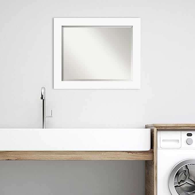 Amanti Art White Bathroom Mirror - Image 6