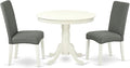 East West Furniture ANDR3-LWH-07 3 Piece Modern Dining Table Set Contains a by EastWestFurniture