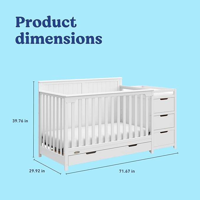Graco Hadley All-in-One Convertible Crib & Changer – GREENGUARD Gold Certified - Image 8