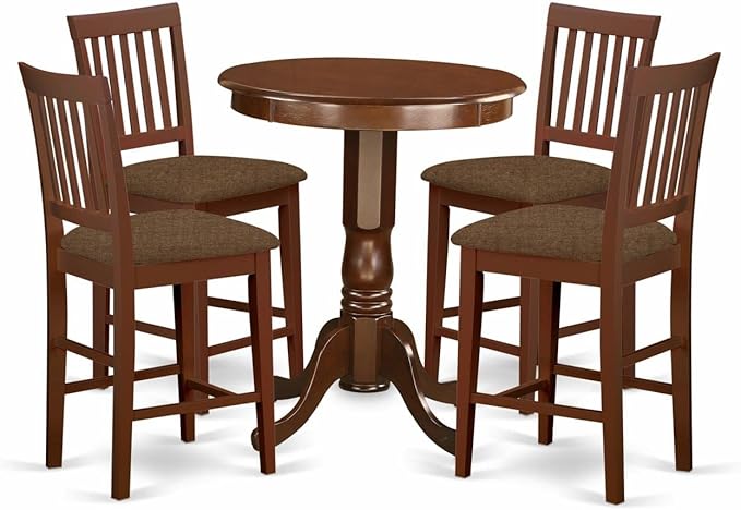 East West Furniture EDVN5-MAH-C 5 Piece Counter Height Dining Table Set by EastWestFurniture