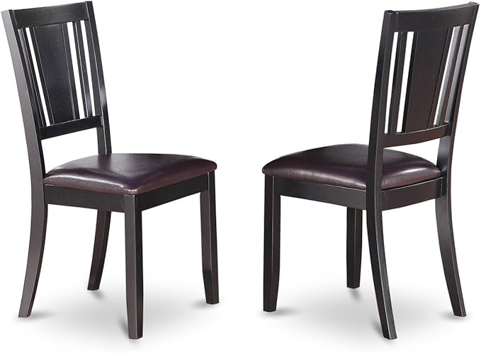 East West Furniture DLDU5-BLK-LC 5 Piece Modern Dining Table Set Includes a - Image 7