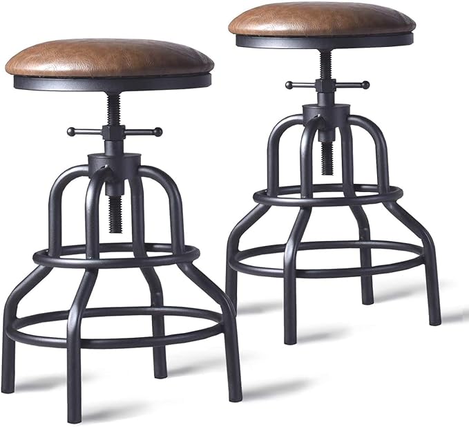 Diwhy Industrial Vintage Counter Stool, Kitchen Counter Height Adjustable by Diwhy
