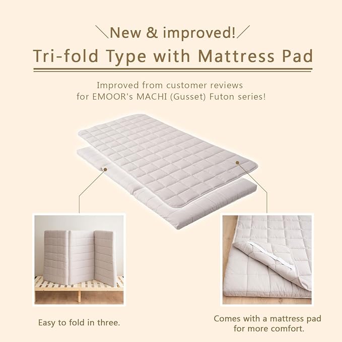 EMOOR Japanese Tri-fold Futon Mattress Machi - Image 6