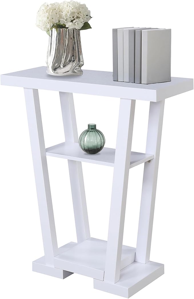 Convenience Concepts Newport V Console Modern Sofa Storage Shelves, Narrow - Image 7