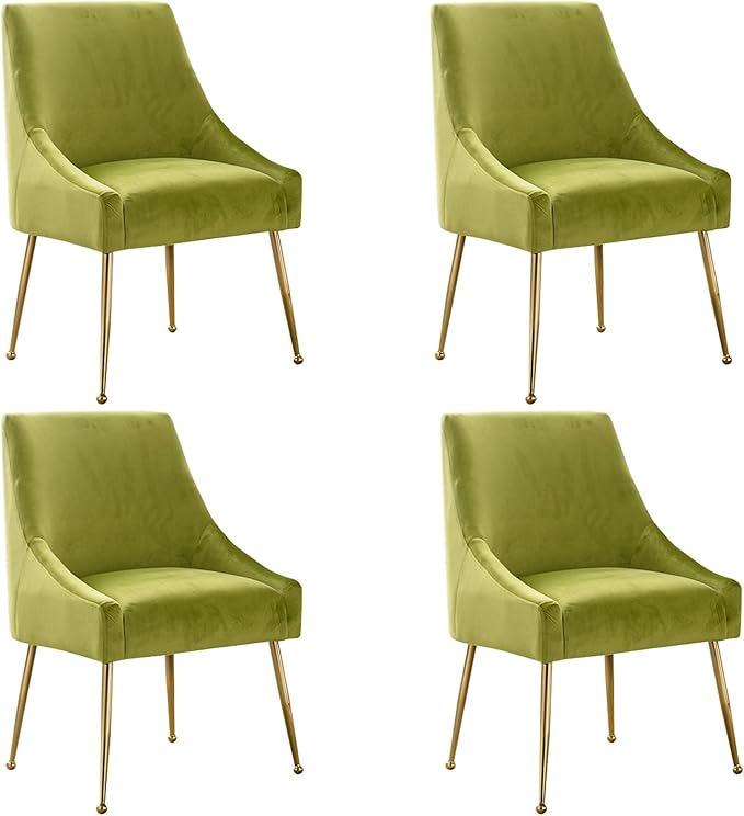Velvet Dining Chairs, Furniture Collection Modern Contemporary Upholstered by RESTWORLD
