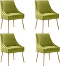 Modern Velvet Dining Chairs Set of 4, Contemporary Upholstered Furniture by HOLILA