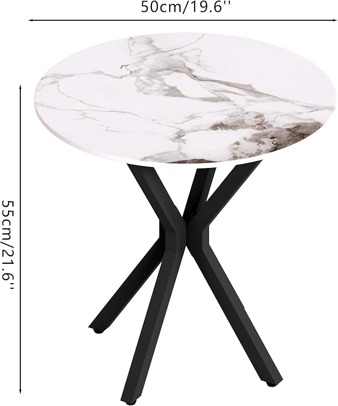 Round Side Table Set of 2, Modern Stylish End Tables - Image 3
