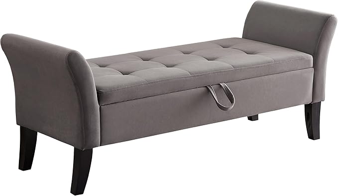 Furniliving 51” Bedroom Bench, End of Bed Bench - Image 9