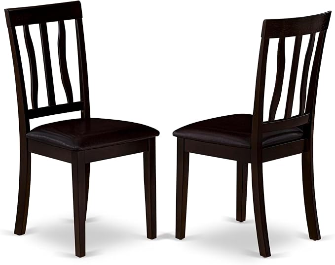 East West Furniture BOAN5-CAP-LC 5 Piece Dining Set Includes a Round Dinner - Image 4