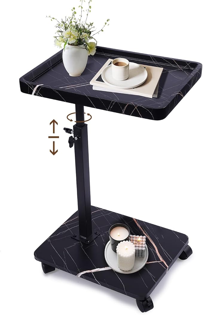 C Table Side Table End Table Adjustable Height，C Shaped End by Unknown