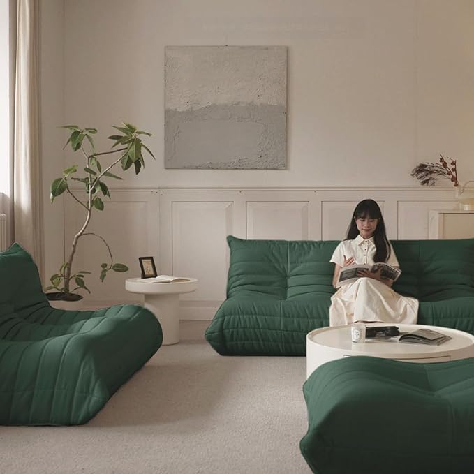 Luxury Sofa Couch Chair, Lazy Floor Seating, Fireside Bean Bag Chair, Ergonomic - Image 8