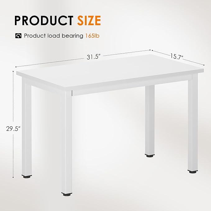 DlandHome Computer Desk, 31.5 inch Modern Simple Desk Computer Table Study - Image 3