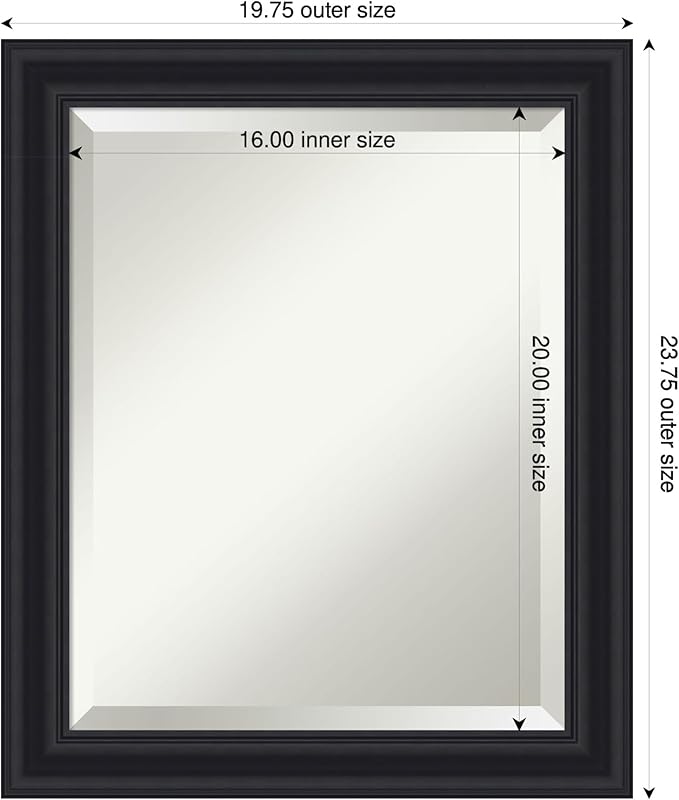 Amanti Art Black Bathroom Mirror - Image 3