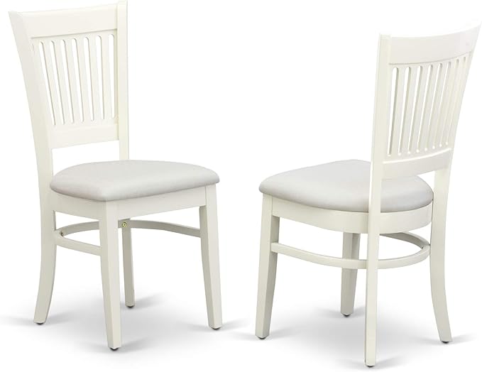 East West Furniture HLVA5-LWH-C 5 Piece Kitchen Table Set - Image 4