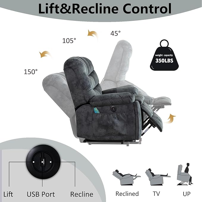 Phoenix Home Large Power Lift Recliner - Image 4