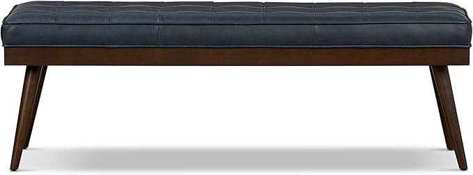 POLY & BARK 55" Tufted Leather Bed Bench - Image 4
