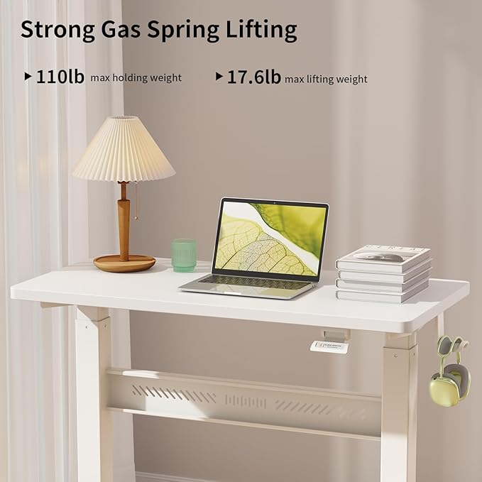 Mobile Walking Pad Desk with Wheels, Pneumatic Small Rolling Standing Desk - Image 5