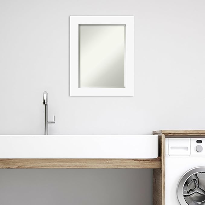 Amanti Art White Bathroom Mirror - Image 5