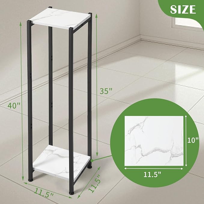 Extra Tall Plant Stand Indoor, 40 Inch Plant Stands, 2 Tier Metal Plant Stand - Image 5