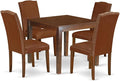 East West Furniture OXEN5-MAH-66 5 Piece Modern Dining Table Set Includes a by EastWestFurniture