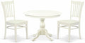 East West Furniture HBGR3-LWH-W 3 Piece Kitchen Table Set by EastWestFurniture
