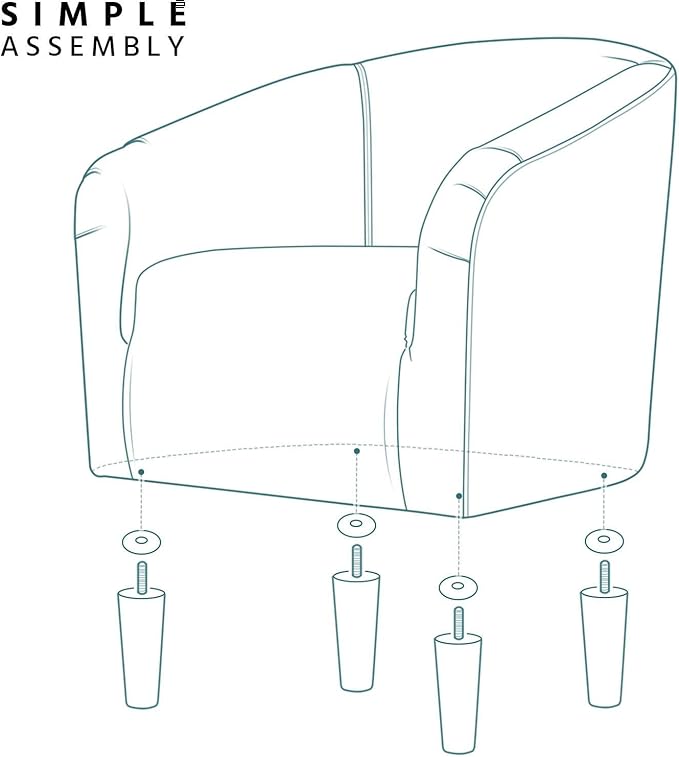Yaheetech Barrel Chairs, Modern Vanity Chair Soft and Cozy Barrel Chair - Image 9