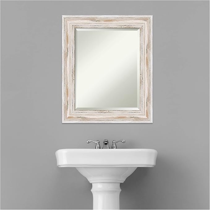 Amanti Art White Bathroom Mirror - Image 6