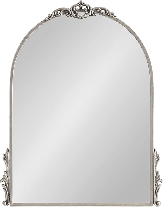 Kate and Laurel Myrcelle Traditional Arched Mirror; 21 x 26; Antique Silver; - Image 8
